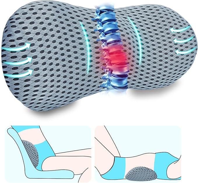 Lumbar Support Pillow, Memory Foam Back Support Pillow by kasney