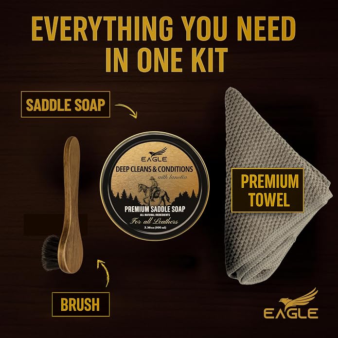 Saddle Soap for Leather – 3-Piece Saddle Soap Kit for Leather Cleaning - Image 2