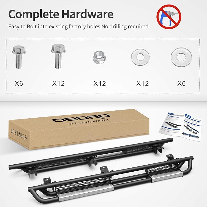 OEDRO 6 inch Running Boards, Drop Side Steps Compatible - Image 8