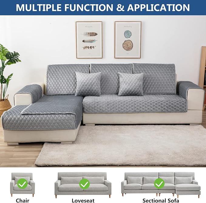 Eismodra Couch Cover, Sectional Couch Covers, Sofa Covers - Image 2