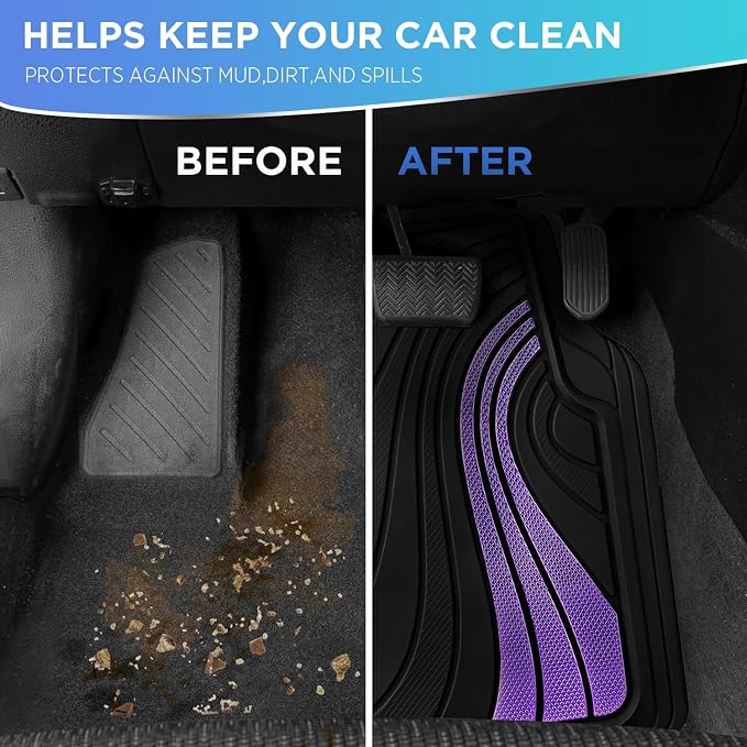 Road Comforts Car Floor Mats Full Set – Front & Rear Car Floor Mats - Image 2
