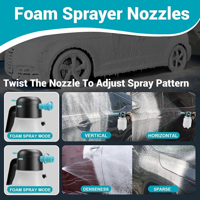 Electric Foam Sprayer Car Wash, 60PSI Foam Sprayer Auto Pressurized - Image 3