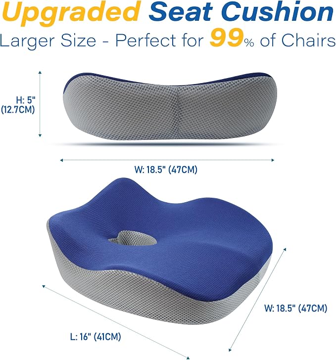 Car Seat Cushion, Ergonomic Memory Foam Car Cushion - Image 7