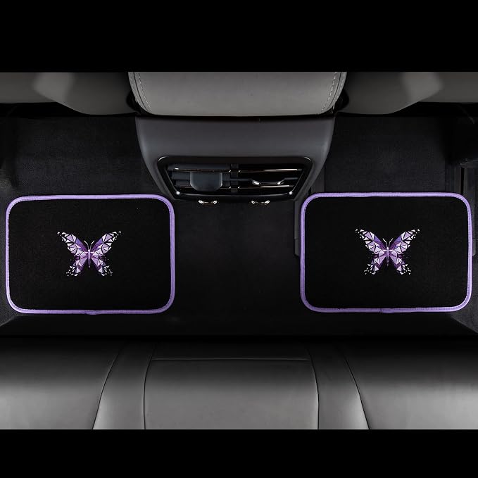 CAR PASS Universal Embroidery Geometric Butterfly Car Floor Mats - Image 5