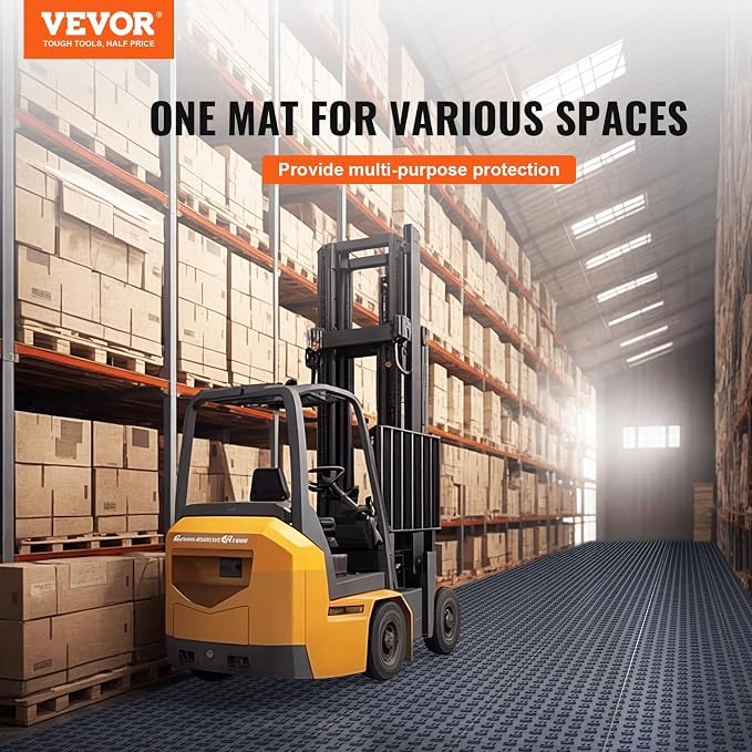 VEVOR Garage Tiles Interlocking, Non-Slip Double-Sided Texture Garage Flooring - Image 2