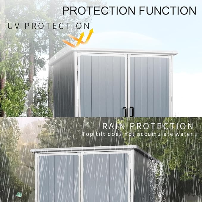 5x3 FT Resin Outdoor Storage Shed - Image 4