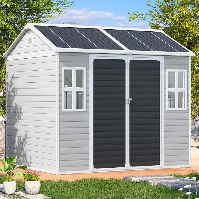 8x6 Shed Plastic Outdoor Storage by WACASA