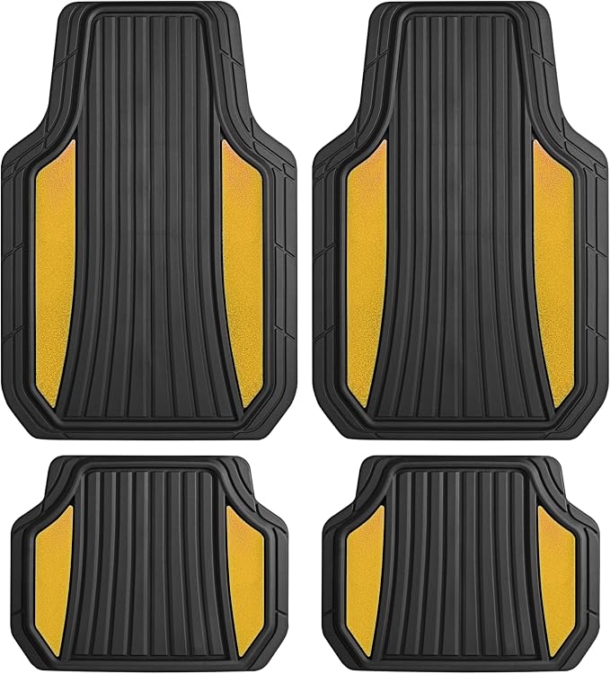 Motor Trend ChromeTech Car Floor Mats Full Set by MotorTrend