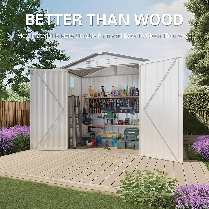 ARMSET 6x3.5 FT Metal Outdoor Storage Shed - Image 7