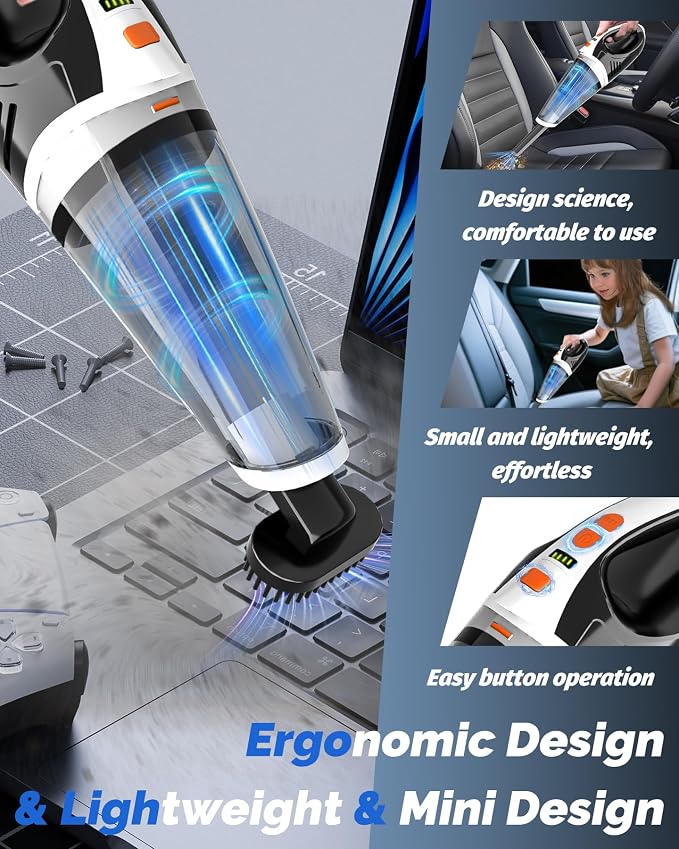 BRL Handheld Vacuum Cordless Car Vacuum Cleaner Rechargeable - Image 3