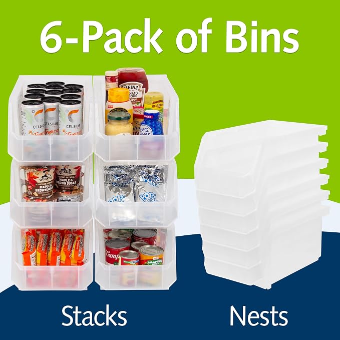 Plastic Containers for Organizing and Storage Bins for Closet, Garage or Pantry - Image 2