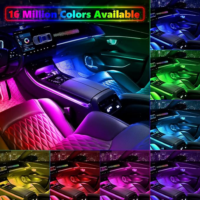 Acrylic Interior Car LED Strip Light, Car Neon Light - Image 2
