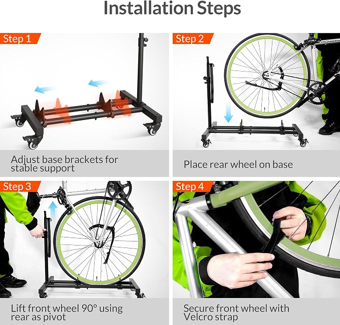 Vertical Bike Stand, Freestanding Indoor Bike Storage Rack Upright Bicycle - Image 9