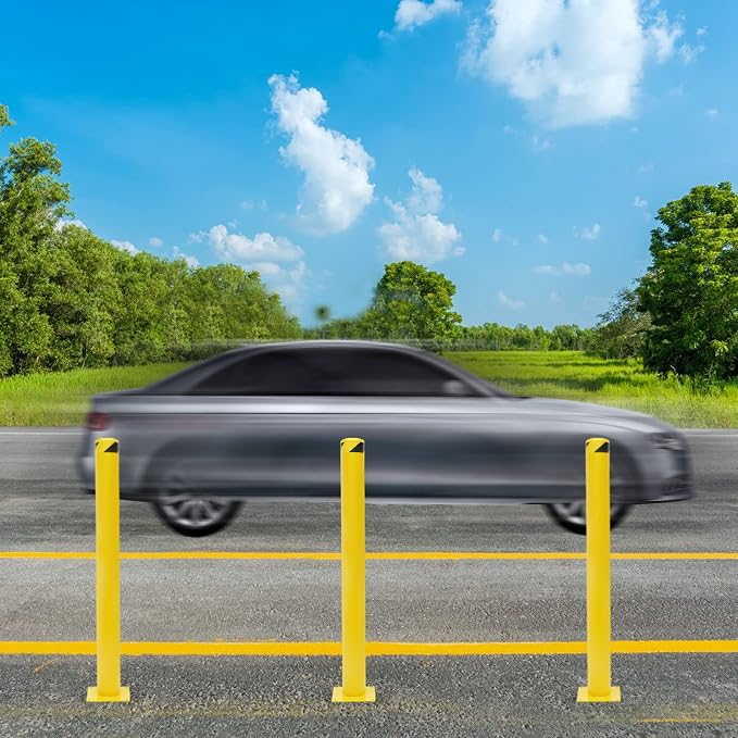 Parking Post Safety Bollard Post 60in Height Parking Barrier Parking Obstacle - Image 7