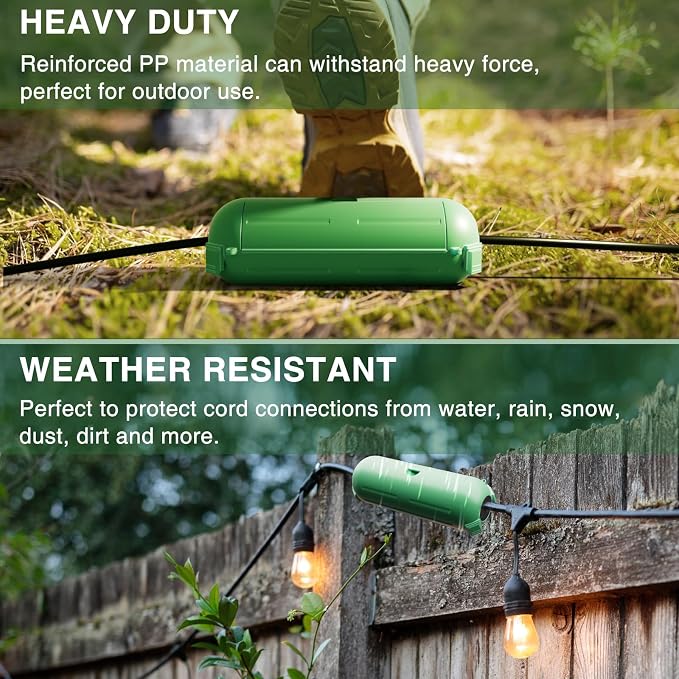 Flemoon Outdoor Extension Cord Safety Cover, IP44 Weatherproof Electrical Box - Image 4