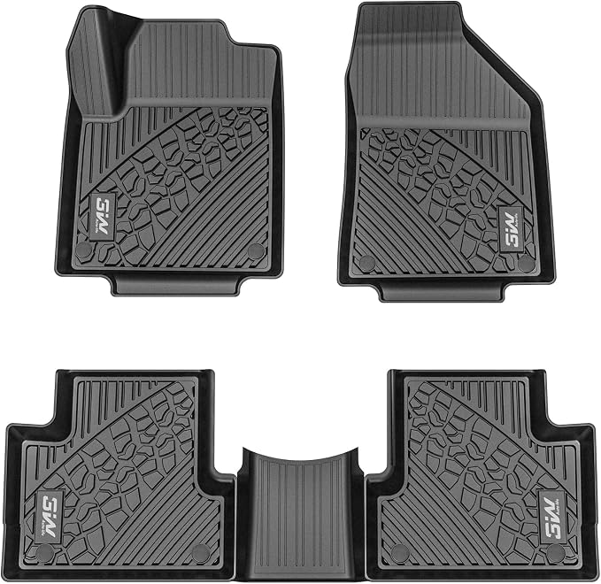 3W Floor Mats Fit for Jeep Cherokee 2015-2023 TPE Floor Liner 1st and 2nd Row by 3W