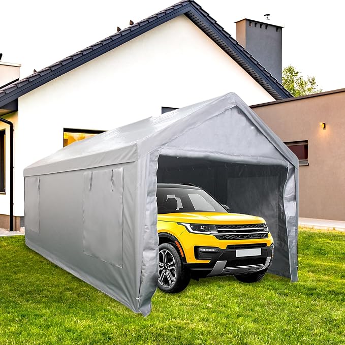 Auraway Carport 12'x20' All-Season Portable Garage Carport, Heavy-Duty by Unknown