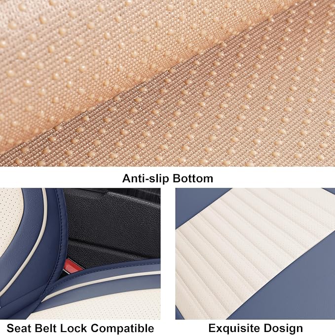 LINGVIDO Car Seat Covers, Breathable and Waterproof Faux Leather Automotive - Image 4