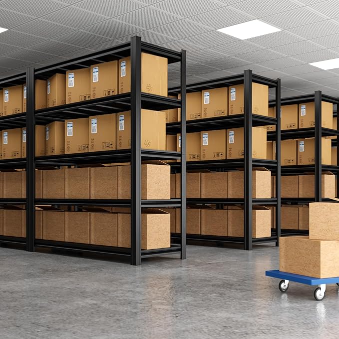 84" H x 47.24" W 5 Tier Metal Garage Shelves, 3000 LBS Adjustable Storage - Image 2