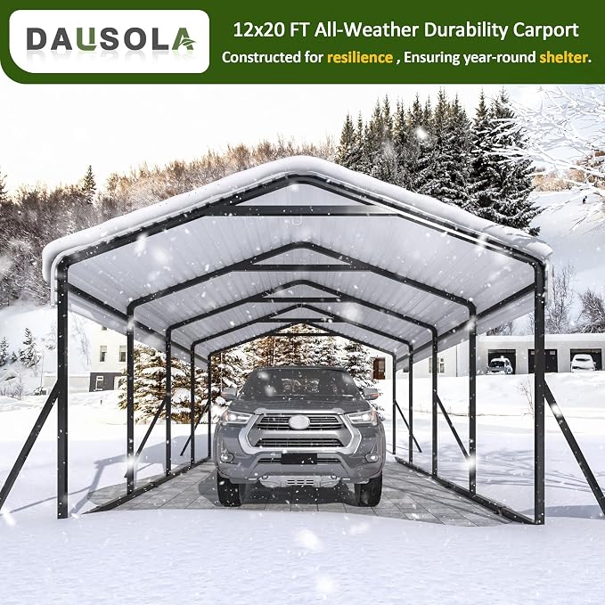 Carport 12x20 FT Heavy Duty Carports Canopy - Image 2