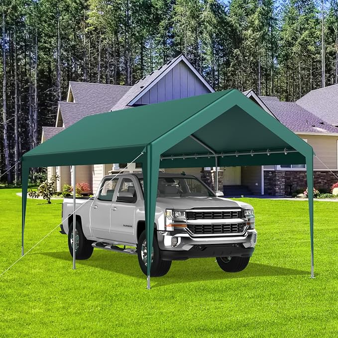 10x20FT Heavy Duty Carport, Portable Car Canopy Garage Boat Shelter Party Tent - Image 6