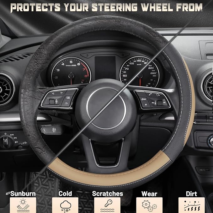SEG Direct Car Steering Wheel Cover - Image 4