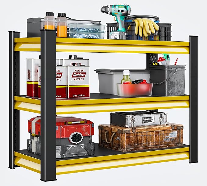 40" W Garage Shelving Heavy Duty, 1500LBS Loads Adjustable Garage Storage by Rufokisa