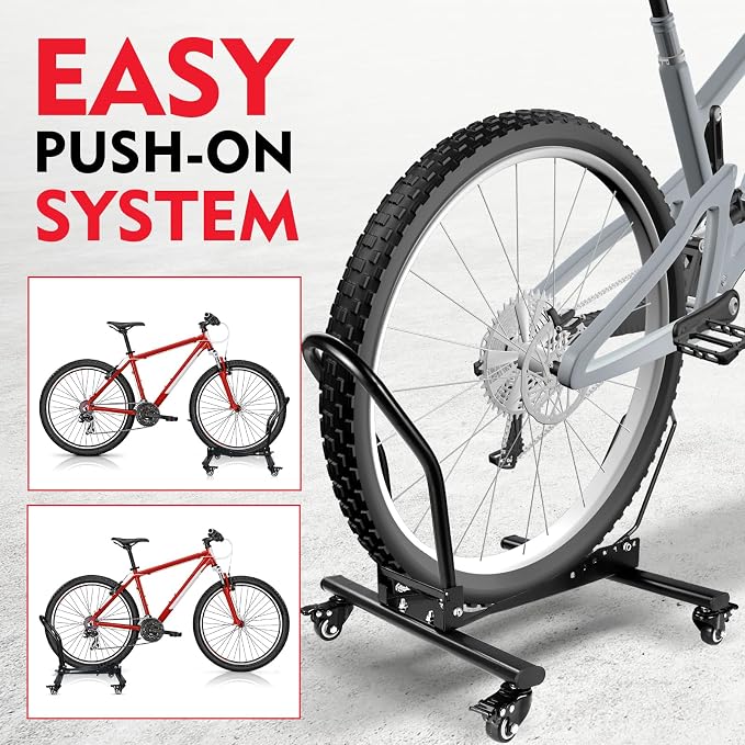 Bike Floor Stand Freestanding Space-Saving Indoor Garage Bike Storage Bicycle - Image 4