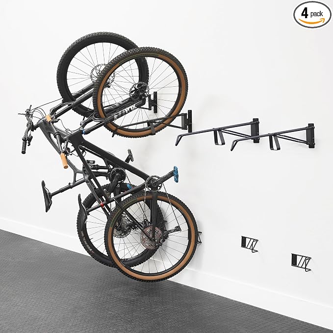 StoreYourBoard SwivelStow Mountain Bike Storage Rack 4 Pack – Heavy Duty Bike by StoreYourBoard