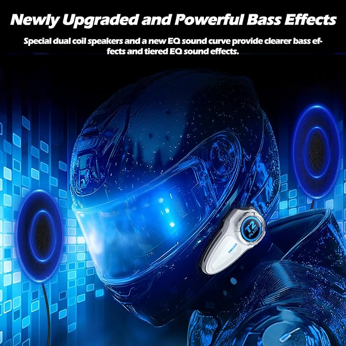 Motorcycle Bluetooth Headset T2Plus Dual Chip MESH Intercom 10-Way Motorcycle - Image 4