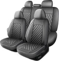 Car Seat Covers Full Set, Breathable and Waterproof Napa Leather Car Seat Cover by HChengkikz
