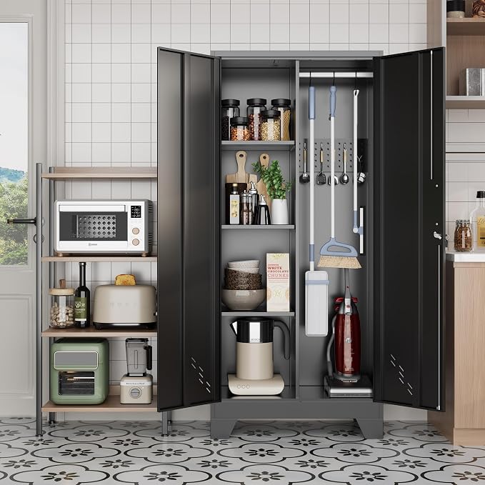 61" H Metal Storage Cabinet, Utility Cabinets - Image 3