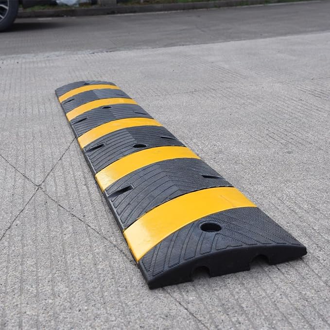 2 Pack 72 Inch Heavy Duty Rubber Speed Bump Ramp – Cable Protector, Driveway - Image 6