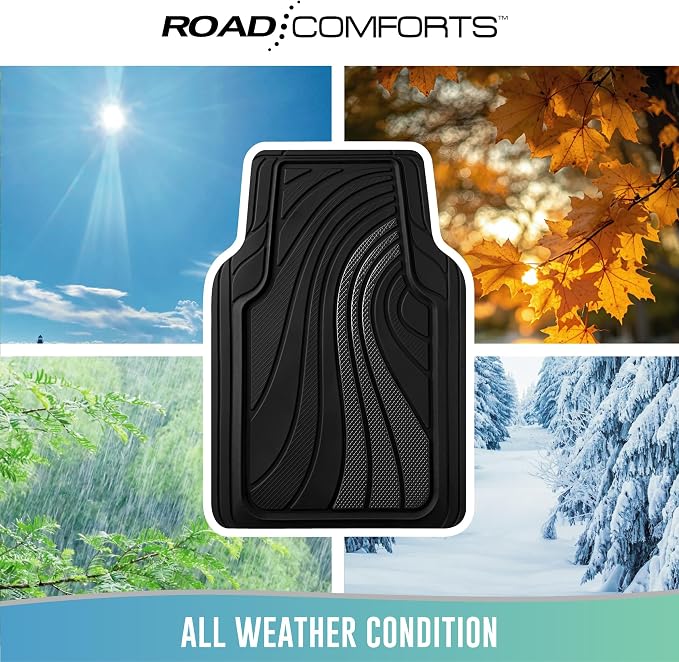 Road Comforts Car Floor Mats Full Set – Front & Rear Car Floor Mats - Image 4