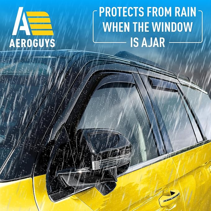 Extra Durable Window Deflectors in-Channel Window Visors Rain Guards Fit - Image 2
