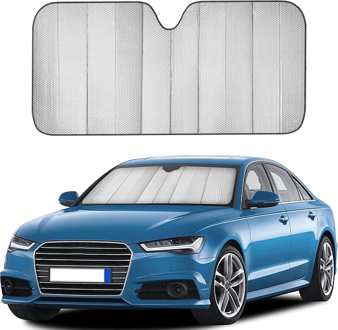 EcoNour Accordion Car Windshield Sun Shade | Foldable Car Window Shades by EcoNour