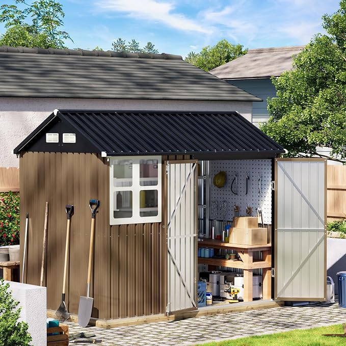 8X6FT Outdoor Steel Storage Shed - Image 6