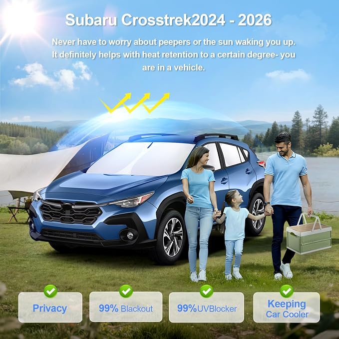 8pcs Car Window Shades for Subaru Crosstrek 2024 2025 2026 Accessories - Image 2