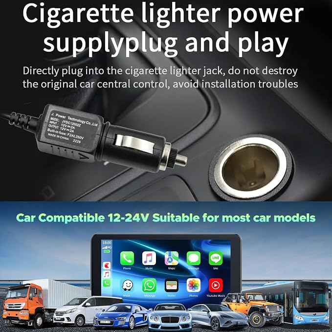 Portable Wireless CarPlay and Android Auto Screen - Image 7