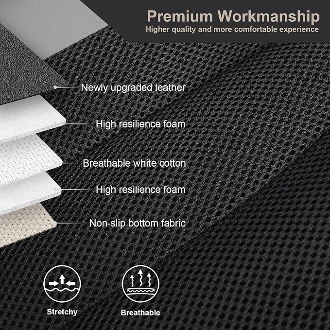 GIANT PANDA Front Car Seat Cover Custom Fit Toyota, 3D Air Mesh Car Seat Covers - Image 5