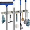 Wall Mounted Broom and Mop Organizer, Heavy Duty Stainless Steel Storage Rack by QRDQIANRUIDA