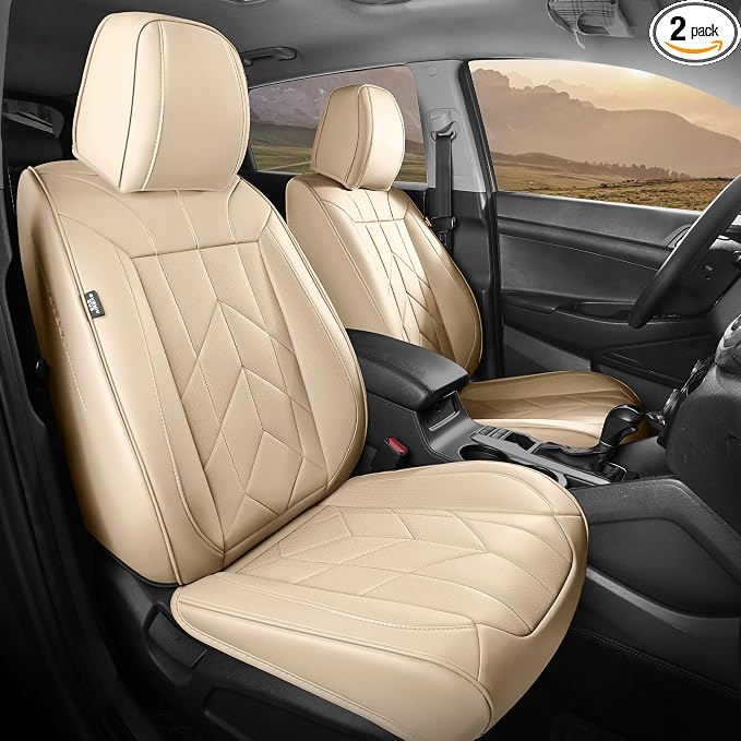 Beige Car Seat Covers Full Set by FREESOO