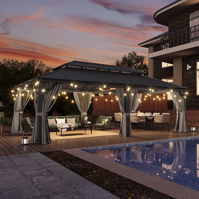Aoxun 14' X 24' Hardtop Gazebo - Image 2