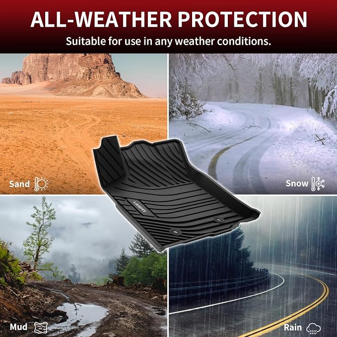 LASFIT Floor Mats for Toyota Tacoma 2016-2023 All Weather TPE Custom Floor - Image 6