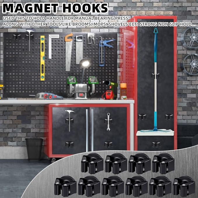 10 Pcs Magnetic Mop Broom Holder Movable Magnetic Broom Holder Rack, Anti Slip - Image 4