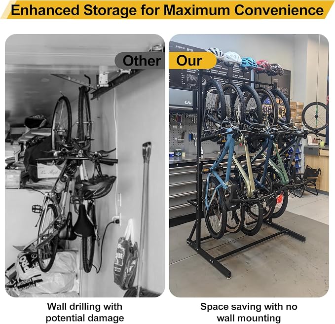 Upgraded Freestanding Bike Rack Storage - Image 5