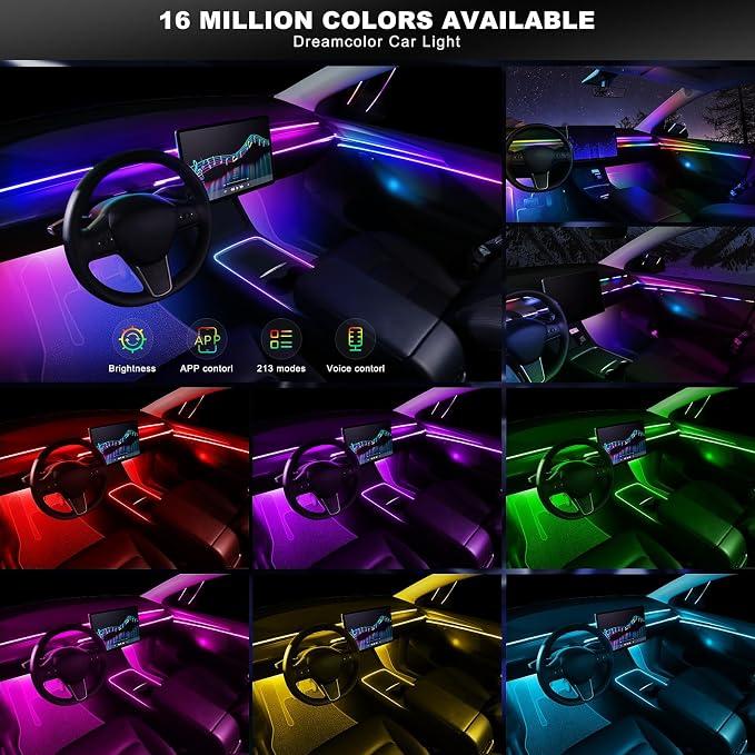 Dreamcolor Acrylic Interior Car LED Strip Light - Image 4