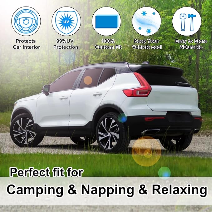 TINGLU Window Shades for Volvo XC40 2019-2025 Accessories Car Side Full Windows - Image 6