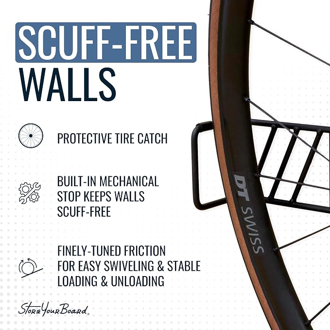 StoreYourBoard SwivelStow Bike Storage Rack 4 Pack, 2 MTB & 2 Road & Gravel - Image 4