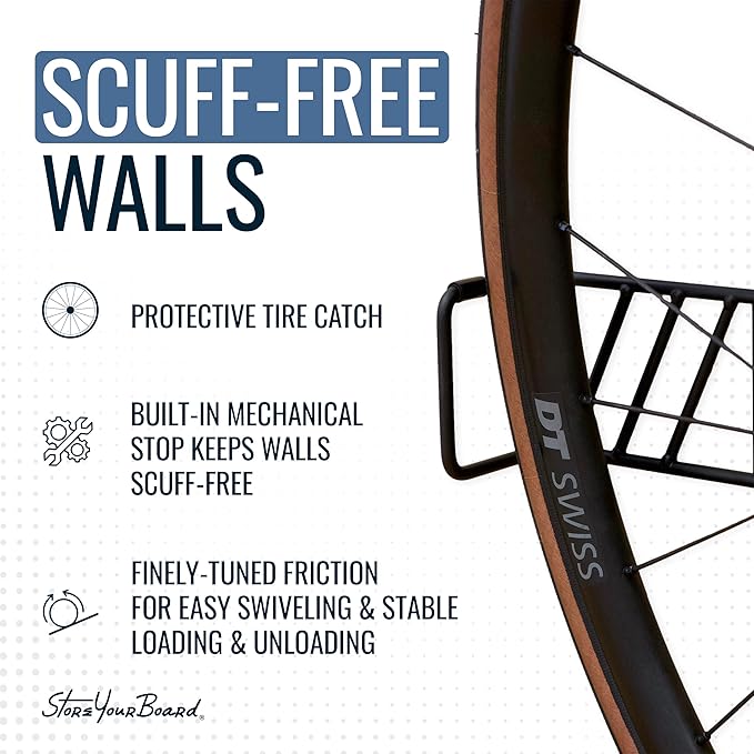 StoreYourBoard SwivelStow Mountain Bike Storage Rack 4 Pack – Heavy Duty Bike - Image 5